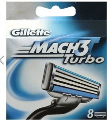 Кассеты для станков для бритья Gillette мак 3 турбо 8 шт.