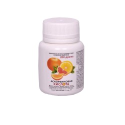 Аскорбиновая кислота БАД 200 шт. др. 50 мг / 0.25 г