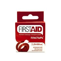 Пластырь Firstaid медицинский фиксирующий на нетканой основе р. 1.25смх500см 1 шт.